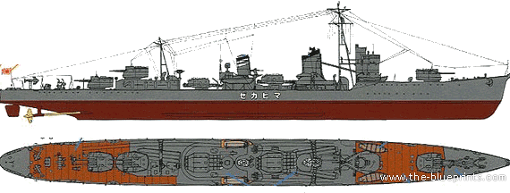Корабль IJN Maikaze [Destroyer] - чертежи, габариты, рисунки